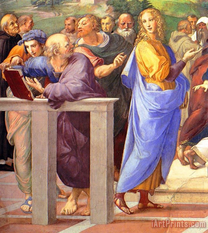 Raphael Disputation of The Holy Sacrament (la Disputa) [detail 10a] Art Print